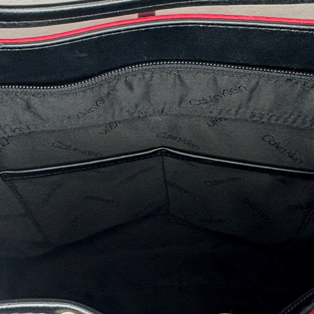 Calvin Klein Mallory Clear Red and Black Tote - Picture 6 of 15